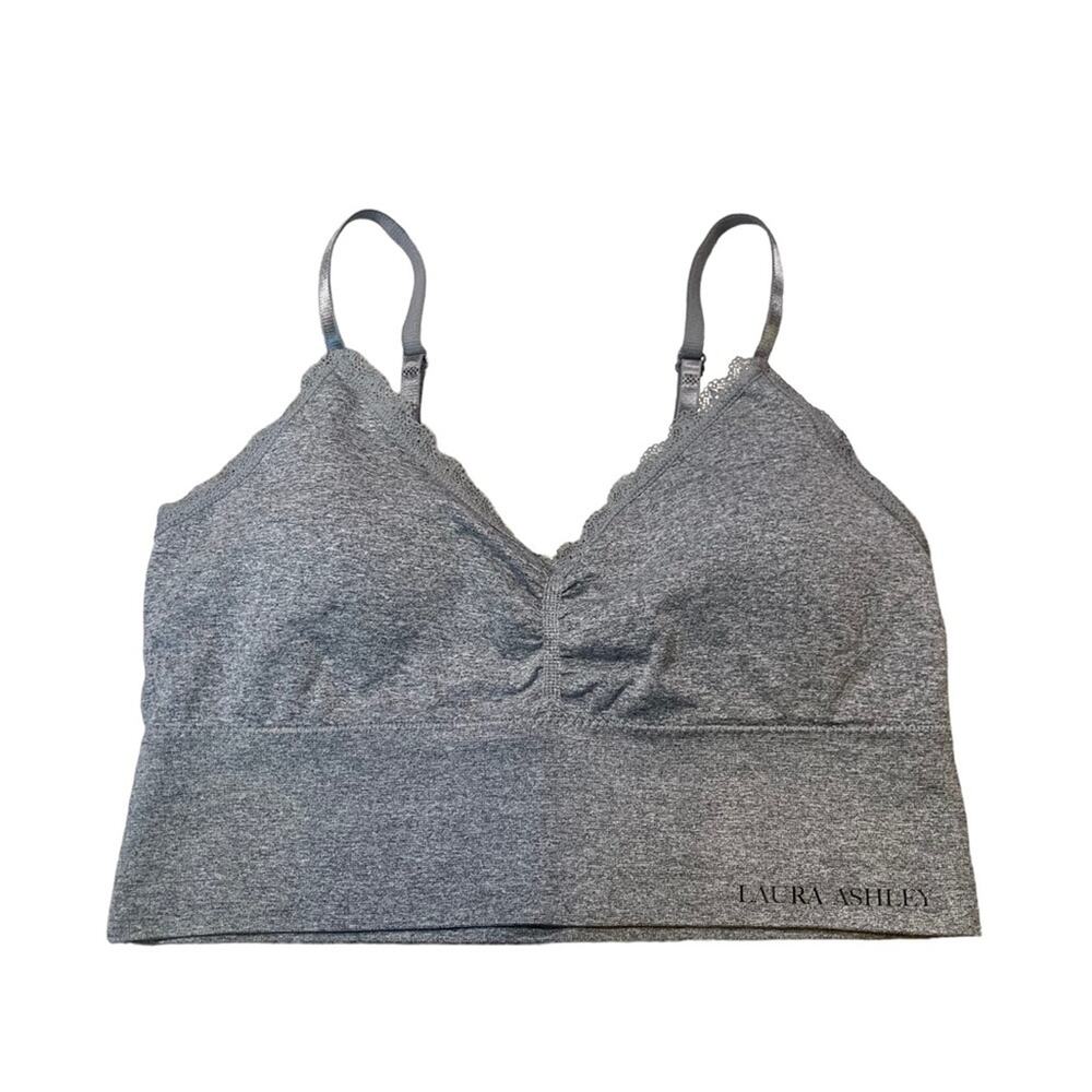 Laura Ashley Bralette Padded Gray Size Large